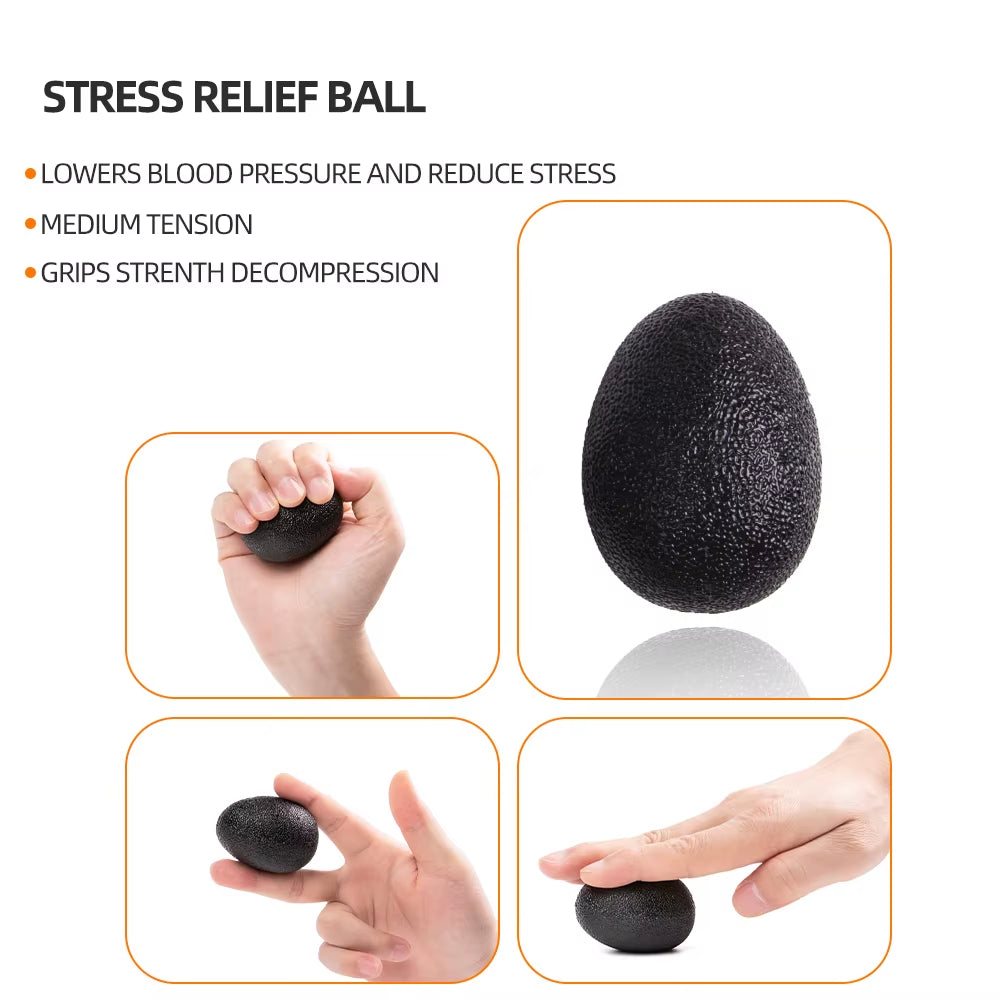 Gym Fitness Adjustable Count Hand Grip Set Finger Forearm Strength Muscle Recovery Gripper Exerciser Trainer Ball Decompression