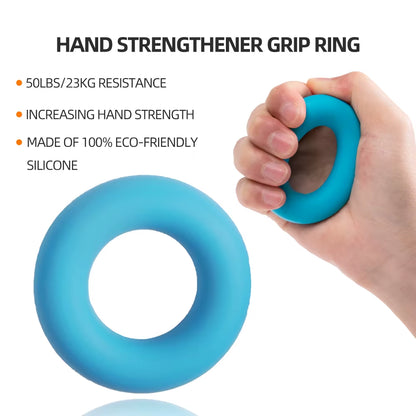 Gym Fitness Adjustable Count Hand Grip Set Finger Forearm Strength Muscle Recovery Gripper Exerciser Trainer Ball Decompression